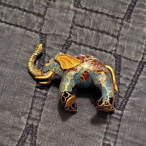 Colorful Elephant Brooch